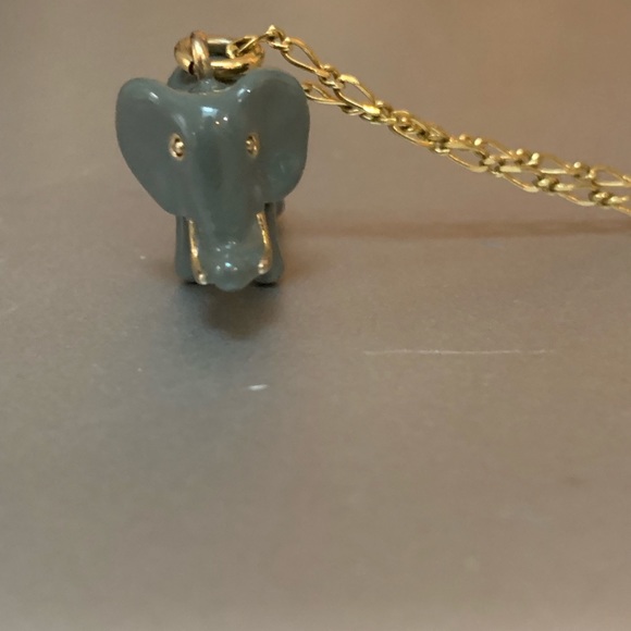 J. Crew Ceramic Elephant Pendant Long Necklace - Picture 2 of 6